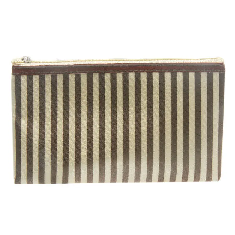 Stripe Pattern Cosmetic Makeup Portable Storage Bags Pen Pencil Pouch Cases 3