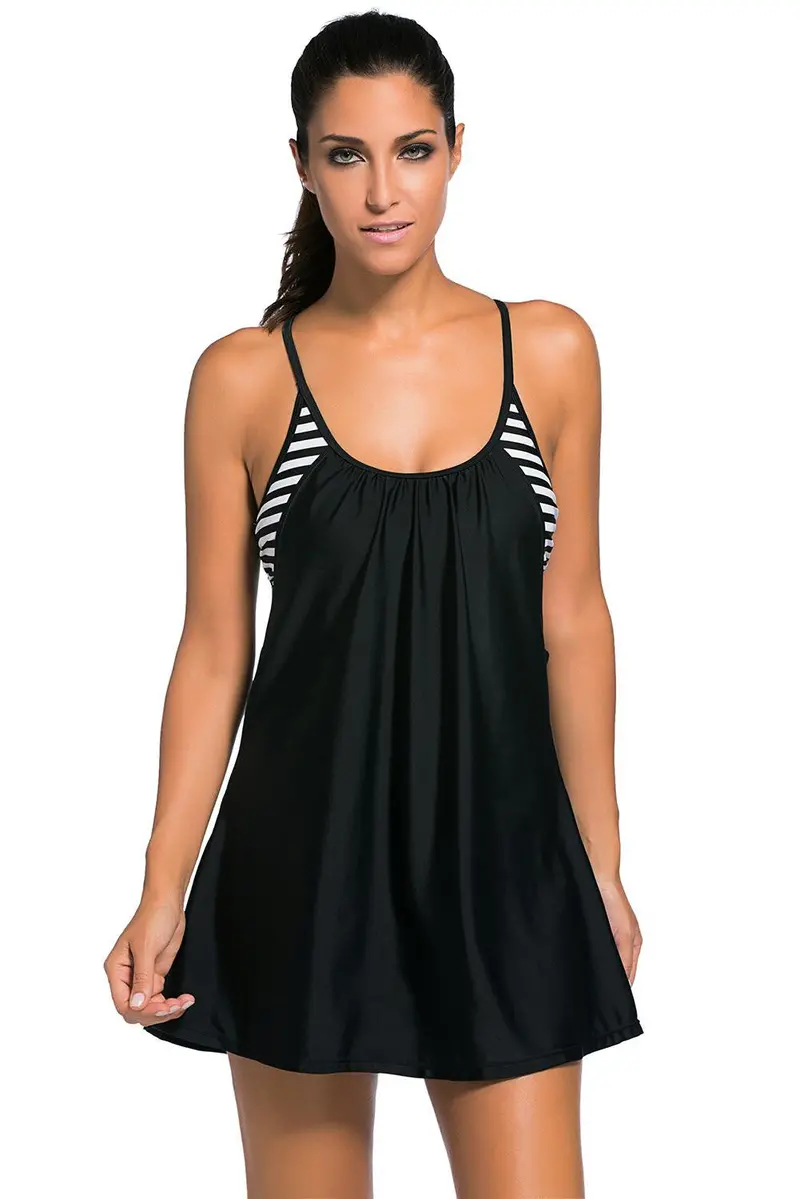 Striped Beach Dress Wear Sexy Plus Size Skater Dress For Beachwear 41948 7