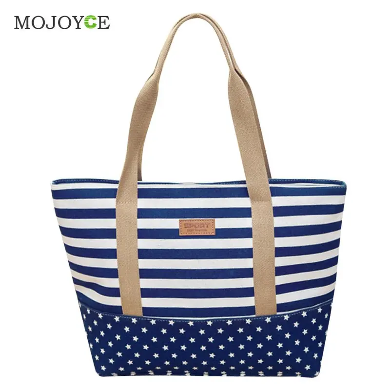 Striped Canvas Handbag Women Bag Blocking Patchwork Shoulder Bag Satchel Tote Bags Handbags Women Famous Brands Bolsa Feminina 1