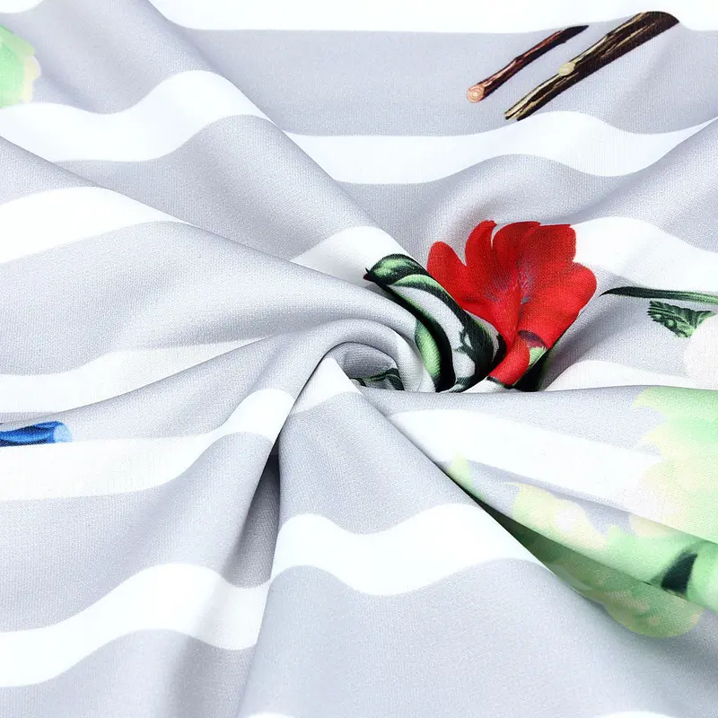 Striped Floral Women Blouse Clothing Dressed Shirts Printing Vetement S Dames Bloezen 8