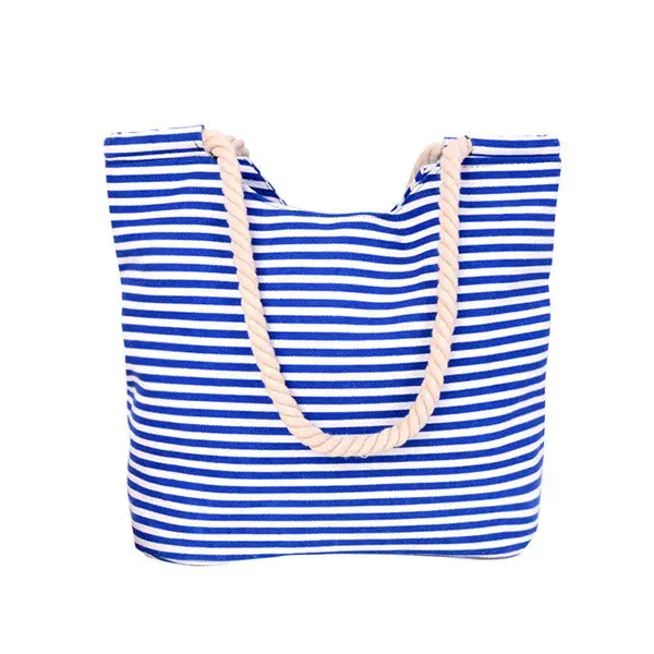 Striped Printing Women Cotton Canvas Messenger Bag Women's Hbag Tote Bolsa Feminina Lady Shoulder Bags 2