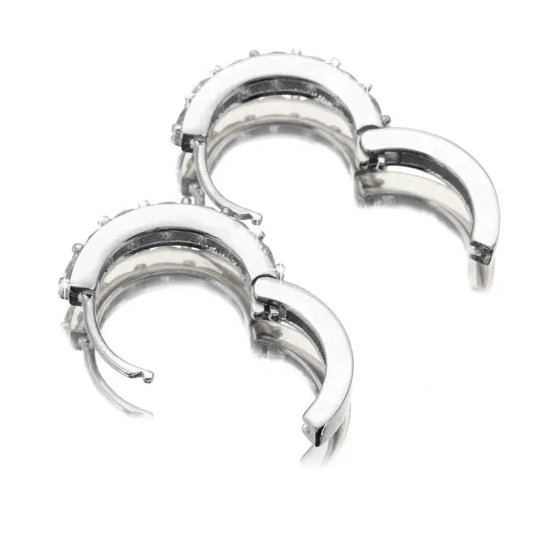 Stud Earrings Korean Sterling Silver Rhinestones Earrings For Women Fine Jewelry 2