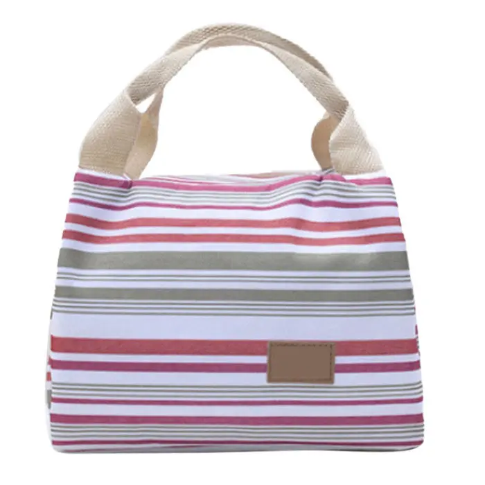 Student Worker Family Convenient Thermal Insulated Lunch Box Tote Cooler Oxford Zipper Bag Bento Picnic Pouch 2