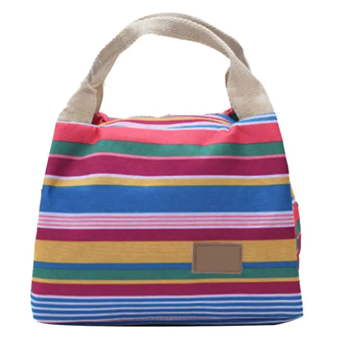 Student Worker Family Convenient Thermal Insulated Lunch Box Tote Cooler Oxford Zipper Bag Bento Picnic Pouch 3
