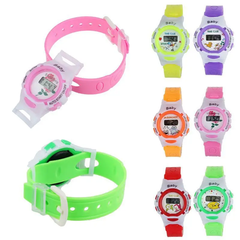 Students Watch Electronic Digital Watches For Kidsgirls And Boys' Watch Sport Reloj 6 Colors Cute Hours G8668 1