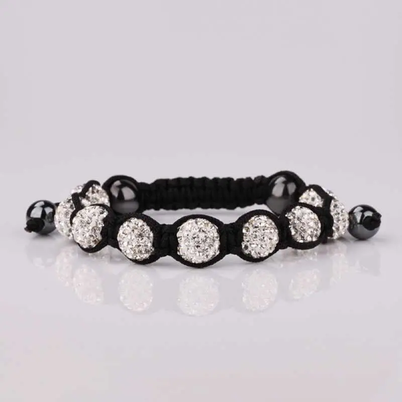 Style 1 Mm Handmade Disco Ball Beads Men Gift Crystal Shamballa Bracelet Fasion Women Jewelry Braceletsbb 97 1