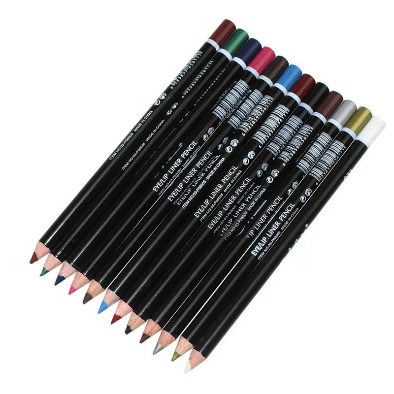 Style 12 Colorsset Waterprooflady Eye Liner Pencil Long-Lasting Facial Beauty Cosmetic Makeup Tools Lip Liner Pencil 1