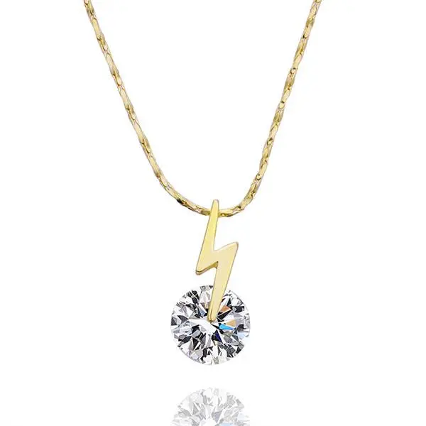 Style 18K Gold Plated Choker Necklace Lightning Flower Collares Women Ruby Jewelry226 1