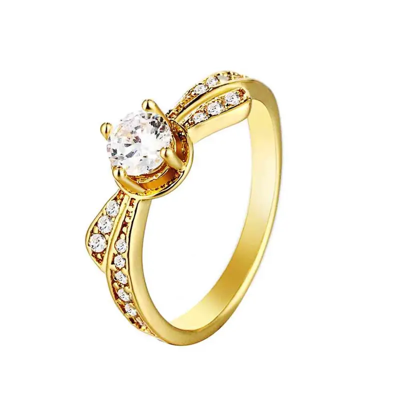 Style 18K Gold Plating Ring Insets White Gem Anillos Bear Horloge Skgr112 1