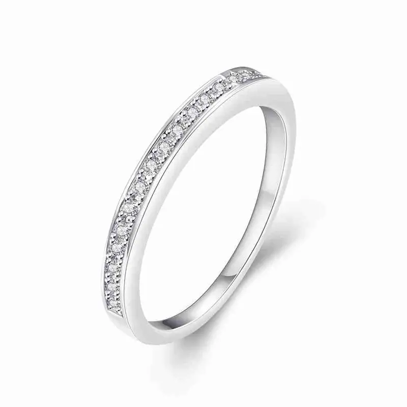 Style 18K Gold Plating Wedding Rings Monochrome Inlaid Crystal Aneis Margarida319 1