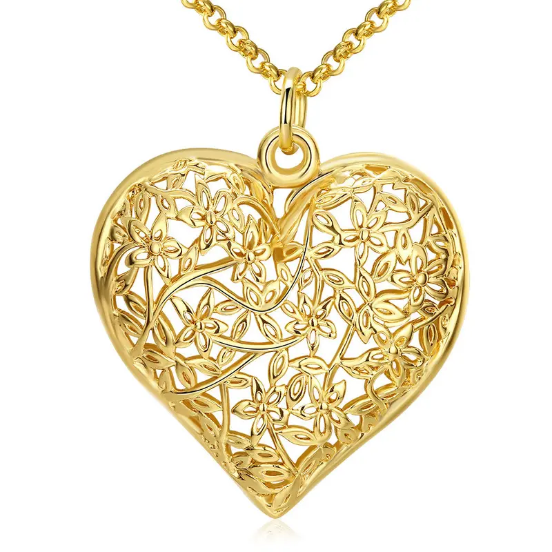 Style 18K Real Gold Plated Necklaces Sand Grinding Collier Femme Horloge247 1