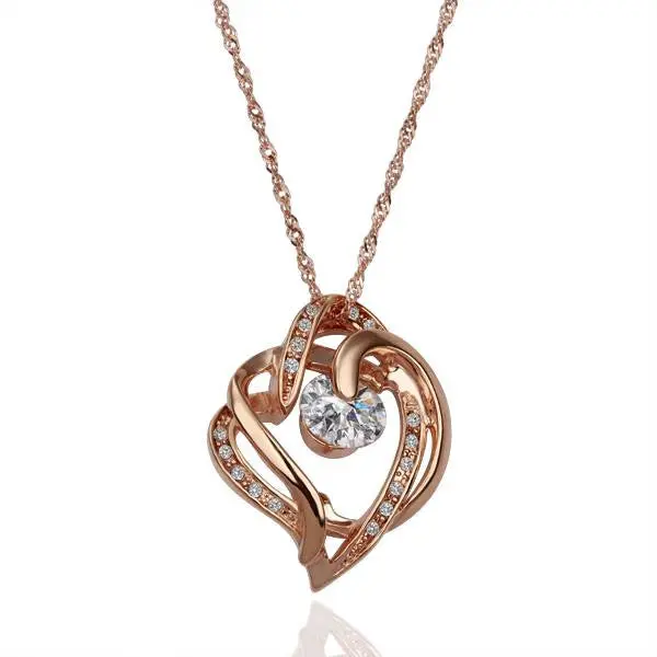 Style 18K Real Gold Plated Pendant Necklace Butterfly Love Tenis Masculino242 3