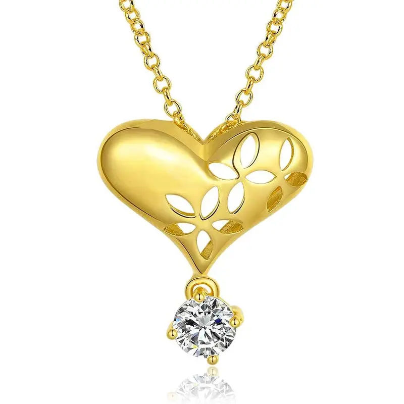 Style 18K Real Gold Plated Pendant Necklace Butterfly Love Tenis Masculino242 8