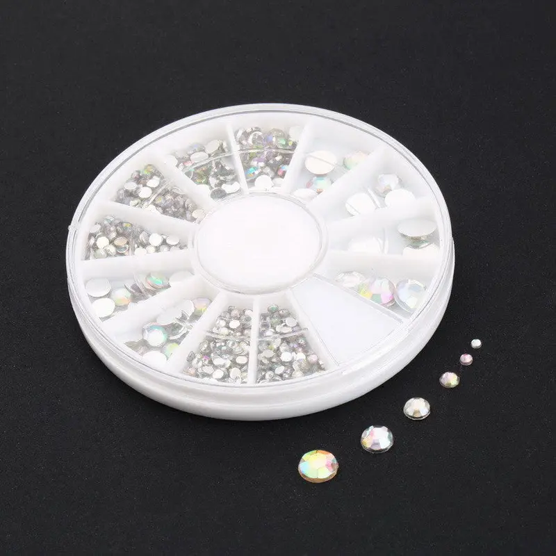 Style 300Pcs 3D Design Nail Art Tips Rhinestone Decoration Wheel Tools For Beauty Diy Glitter Diamond Gems Tips 1