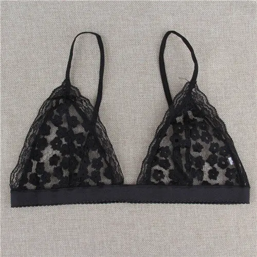 Style Beach Strappy Bra Sexy Lace Crop Top Embroidery Crochet Tops Women Black White Bustier Crop Top Lace Bralette 1