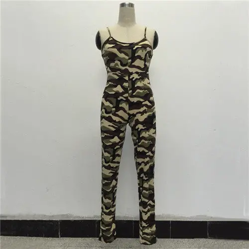 Style Camouflage Strap Women Jumpsuit Playsuit Sexy Backless Bodycon Women Bodysuit Long Pants Overalls For Women 1