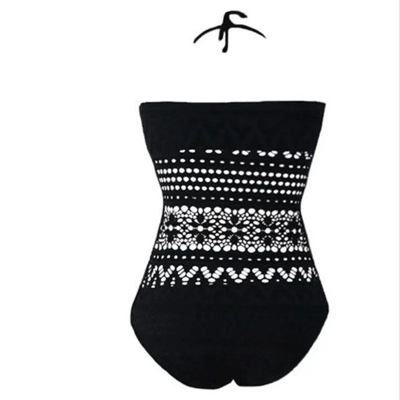 Style Crochet Lace Bodysuit Women Bathing Suit High Waist Swimwear Sexy Bodysuit Hollow Out Padded Monokini 6