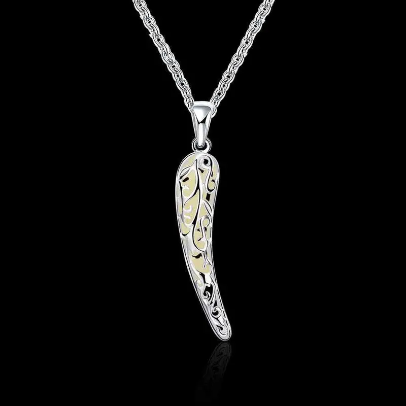 Style Glow In The Dark Pendants Hollow Angle Colares Luyn 39 1