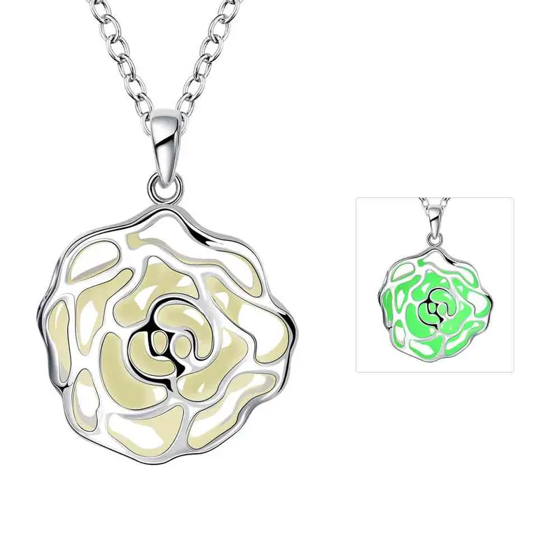Style Glowing Film Necklace Men Four Leaf Flower Vintage Necklace S In Euros3 7