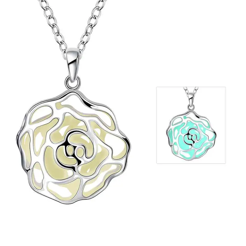 Style Glowing Film Necklace Men Four Leaf Flower Vintage Necklace S In Euros3 8