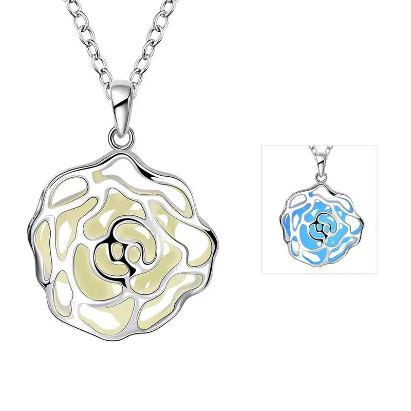 Style Glowing Film Necklace Men Four Leaf Flower Vintage Necklace S In Euros3 9