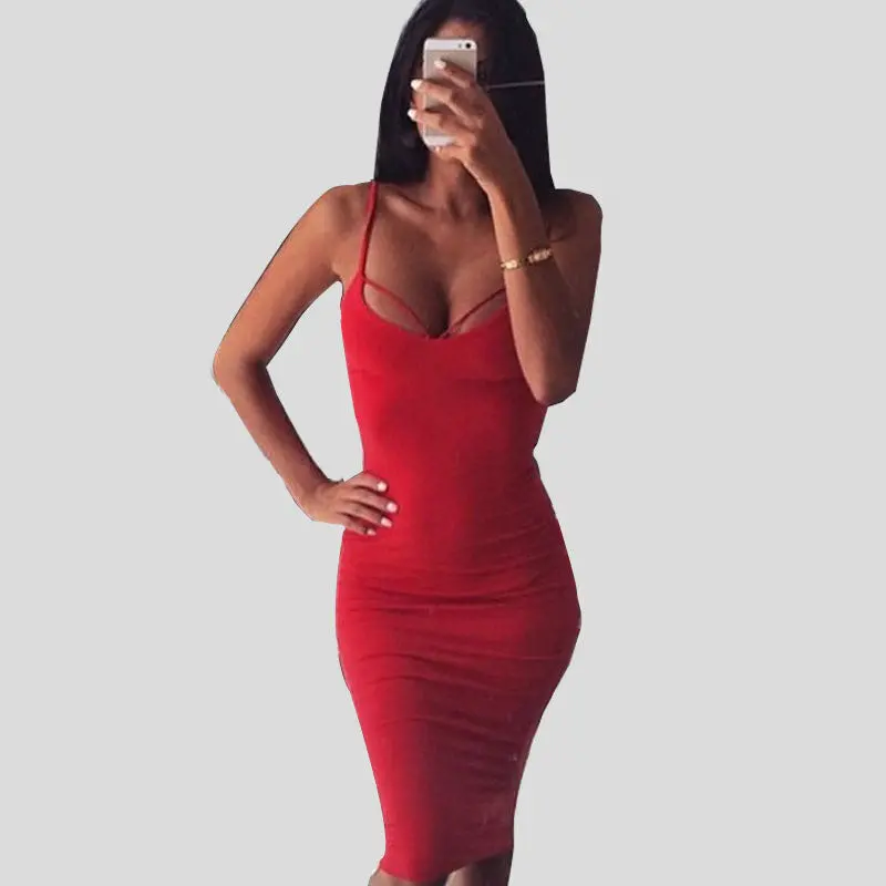 Style Halter Straps Cross Sexy Tight Charming Bandage Dress Feida 1