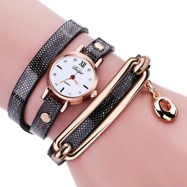 Style Leather Watch Women Casual Bracelet Watch Ladies Dress Watches Long Leather Bracelet Relogio Montre 1
