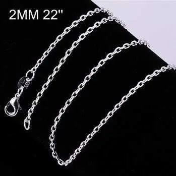 Style Silver Chains 2M 16-24Inch Charms 5 14