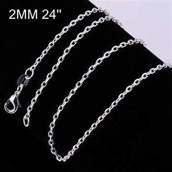Style Silver Chains 2M 16-24Inch Charms 5 15