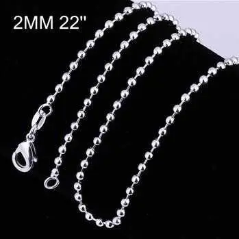 Style Silver Chains 2M 16-24Inch Charms 5 4