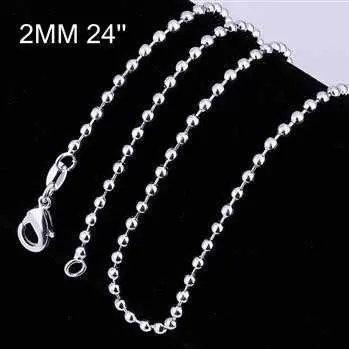 Style Silver Chains 2M 16-24Inch Charms 5 5