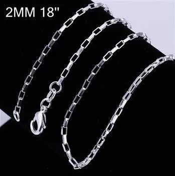 Style Silver Chains 2M 16-24Inch Charms 5 7