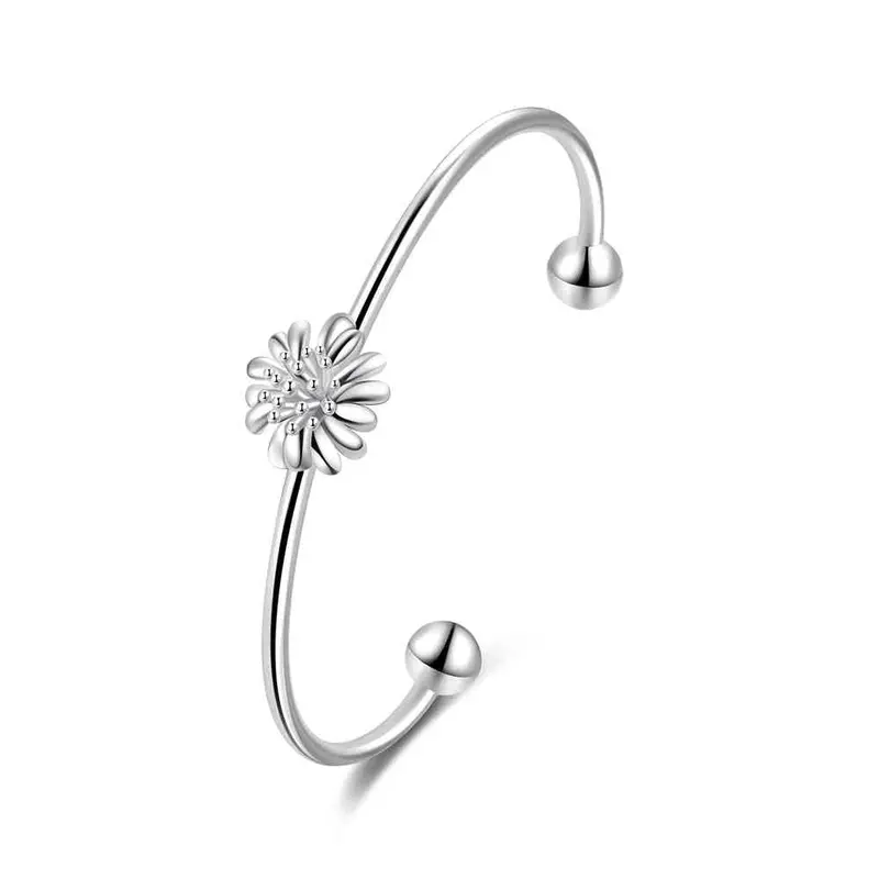 Style Silver Chrysanthemum Men Bracelet Jewellery Smtb225 1