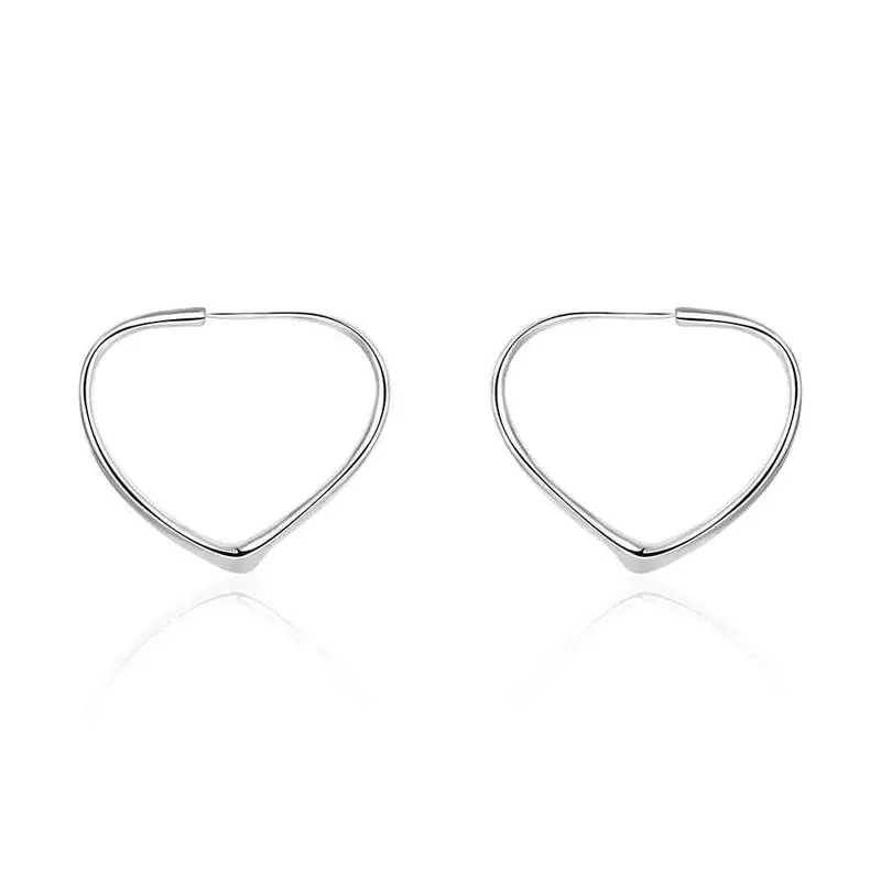 Style Silver Earrings 5Mm Hollow Hoop Orecchini Ruby Jewelry 399 1