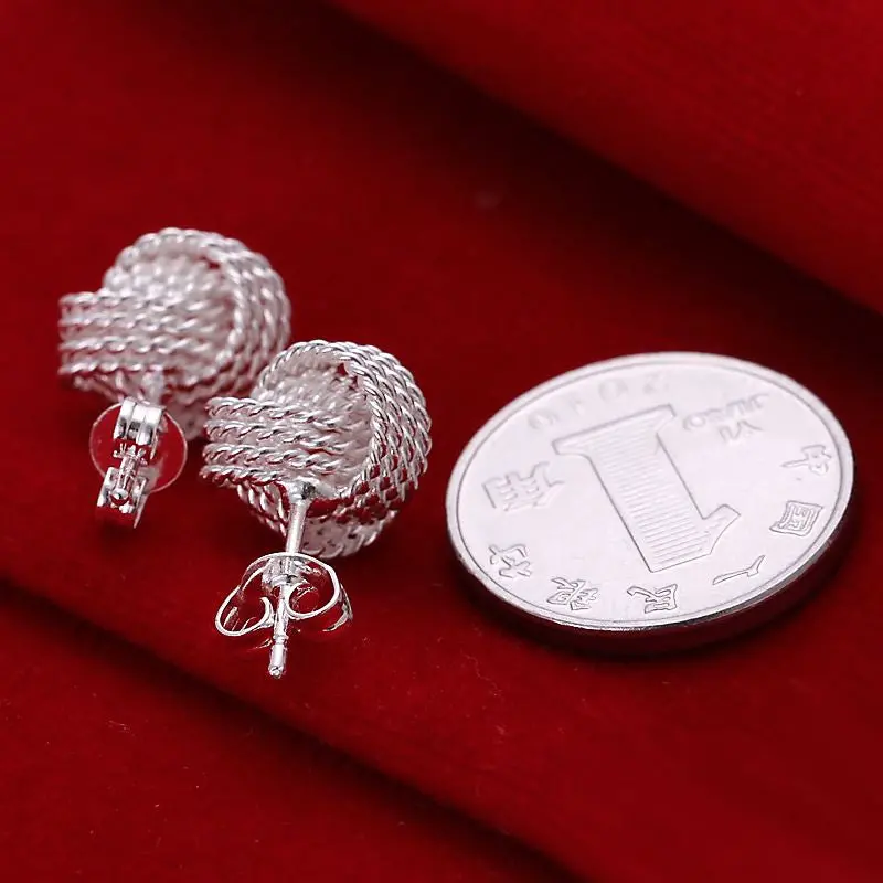 Style Silver Earrings Tennis Stud Ear Cuff 2
