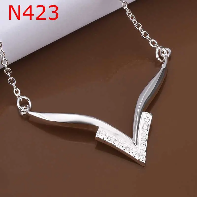 Style Silver Necklaces Crystal U Shaped Collares Populares Elegant166 2