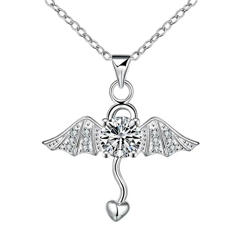 Style Silver-Plated Necklace Men Insets Wings Tattoo Choker Bijouterie 1