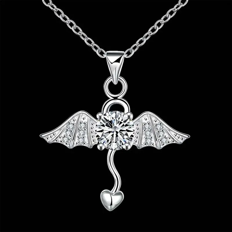 Style Silver-Plated Necklace Men Insets Wings Tattoo Choker Bijouterie 2