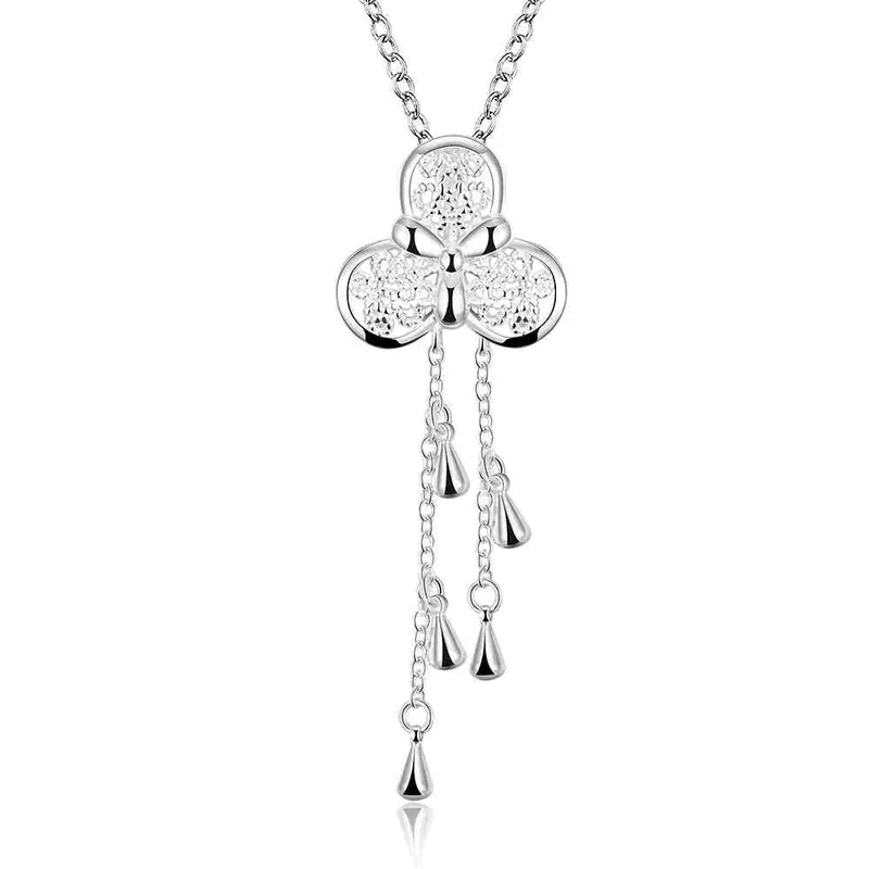 Style Silver Plated Pendants Wings And Heart Gros Collier Femme Jewelry Display17 2