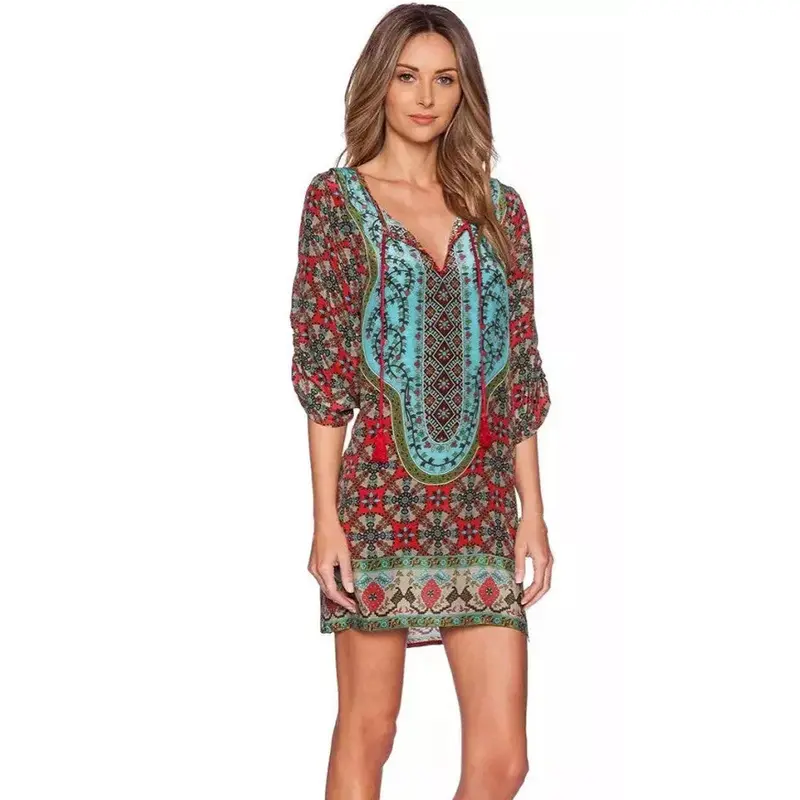 Style Women Dress Dress Party Evening Elegant Women Shirt Dress Loose Casual Jersey Mini Shift Dresses 1