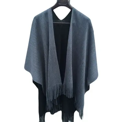 Style Women Knitted Cashmere Poncho Sweater Plus Size Shawl Cardigans Sweater Coat Knitwear 4