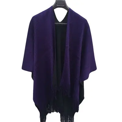 Style Women Knitted Cashmere Poncho Sweater Plus Size Shawl Cardigans Sweater Coat Knitwear 5