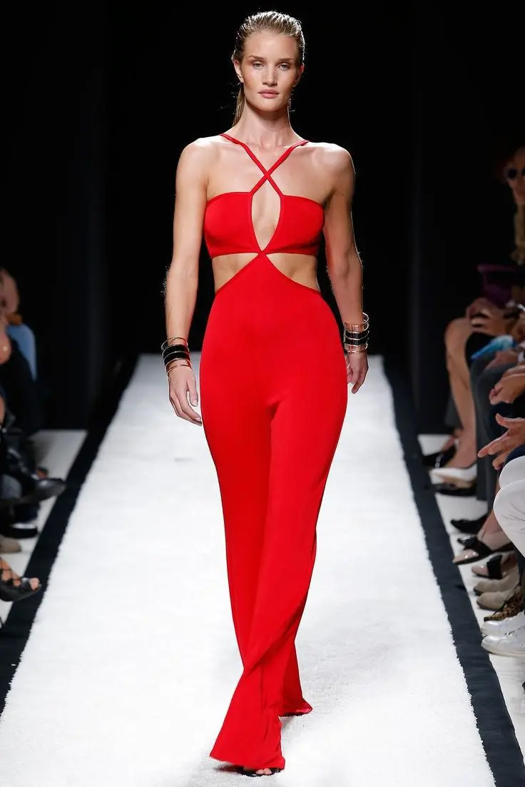 Style Women Rompers And Jumpsuits Long Pants Women Strapless Sexy Club Party Night Women's Jumpsuit Cut Out Romper 5