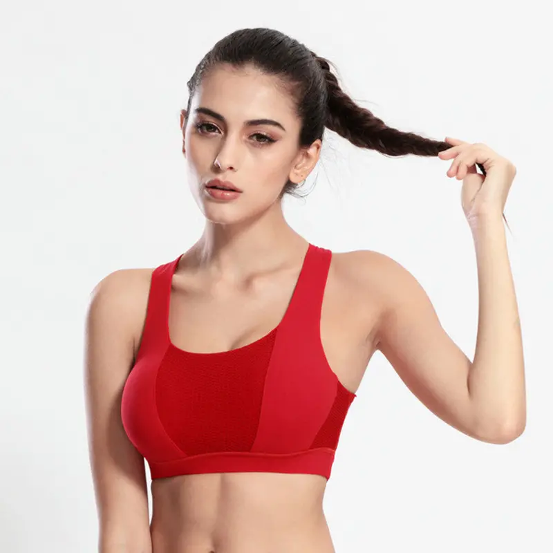 Styleladies Breathable Fitness Padded Bra Push Up Seamless Overlapping Top Bras 3