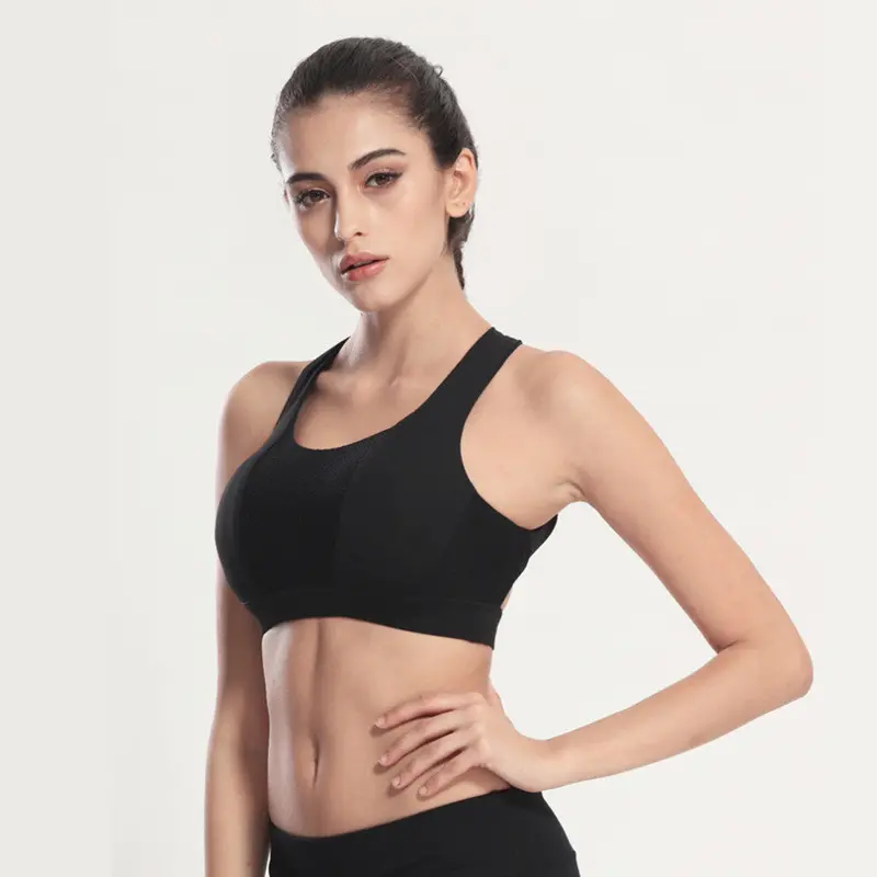 Styleladies Breathable Fitness Padded Bra Push Up Seamless Overlapping Top Bras 4