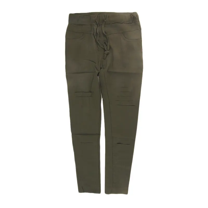 Stylish Broken Hole Pencil Pants Casual Slim Decorate Trousers Pants 8