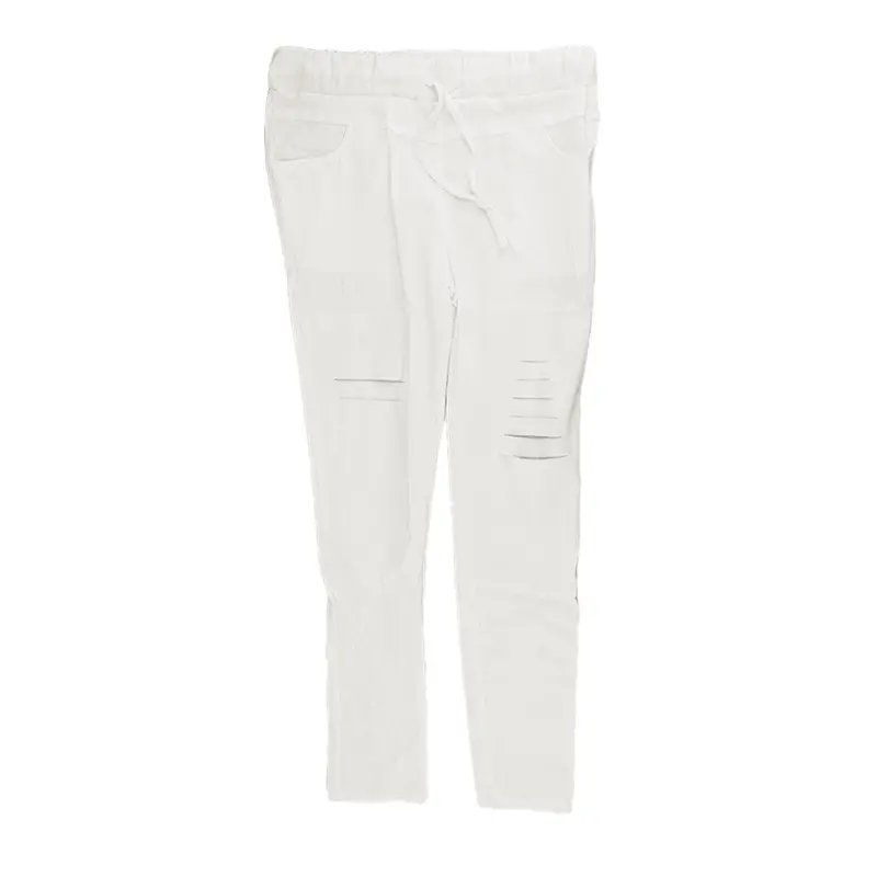 Stylish Broken Hole Pencil Pants Casual Slim Decorate Trousers Pants 9