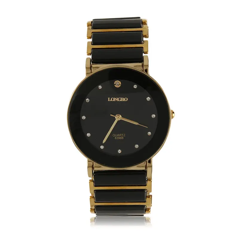 Stylish Businesswatches High Imitation Ceramics Rhinestone Round Quartz Wristwatch Steel Band Ladies Relogio Feminino 2