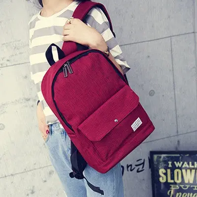 Stylish Canvas School Backpacking Backpack Children Schools Back Pack Leisure Style Knapsack Bags For Teenage Girls Boys 5