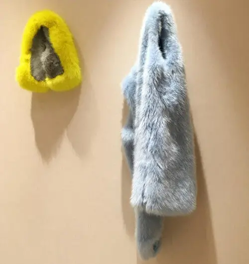 Stylish Long Hairy Shaggy Faux Fox Fur Vest With Contrast Collar 1 Set Woman Faux Fur Sleeveless Jacket Waistcoat Outerwear 1